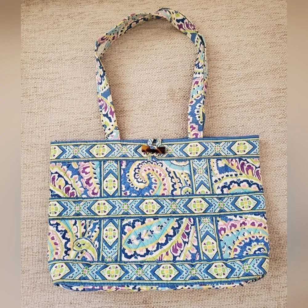 Vera Bradley Small Tic Tac Tote & Checkbook Cover in Capri Blue
